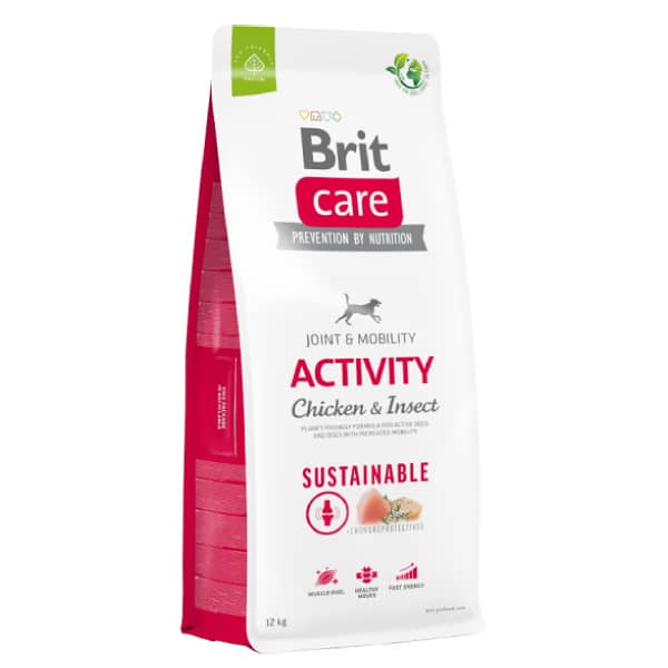 BRIT CARE DOG CHICKEN & INSECT ACTIVITY sausā barība suņiem Vista, kukaiņi 12kg